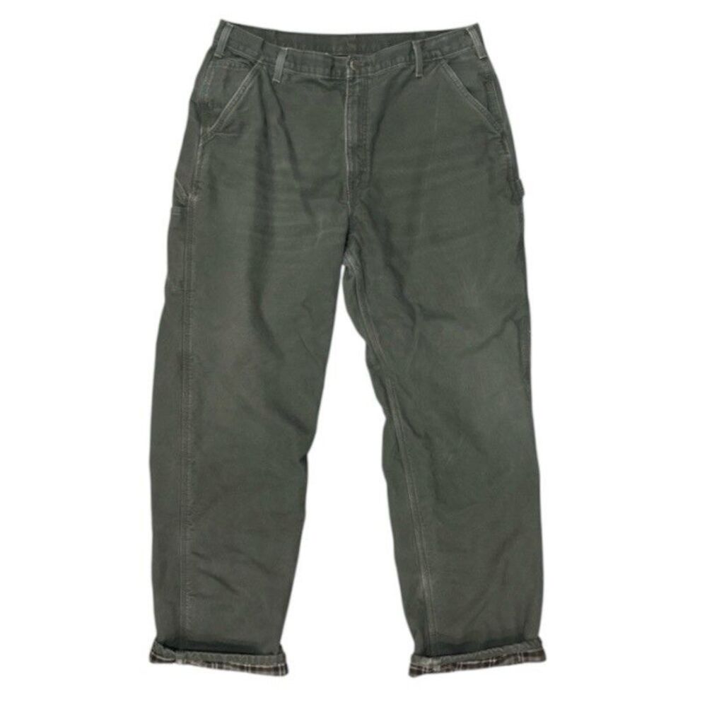 Vintage Carhartt B111 MOS Carpenter Lined Pants Canvas Duck Dungaree Fit 40X34